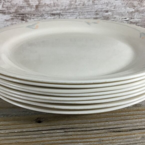 Set of 4 Corelle Windflower Luncheon Plates  9" Beige Floral Vintage Dishware - Picture 3 of 11